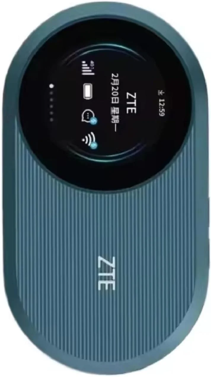 روتر وای فای همراه بی سیم ZTE مدل U10S Pro، وای فای 6 تا 287 مگابیت در ثانیه، روتر وای فای جیبی 4G LTE آنلاک با اسلات سیم کارت و پورت Type C - آبی