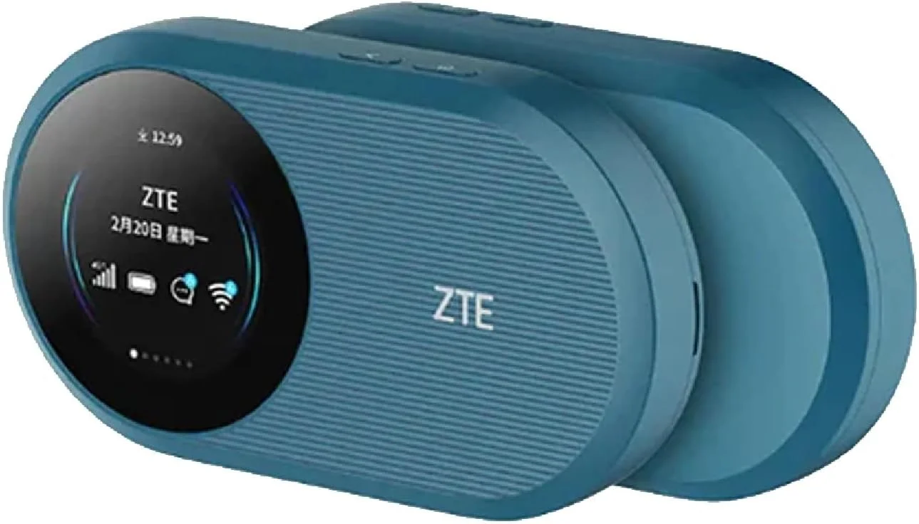 روتر وای فای همراه بی سیم ZTE مدل U10S Pro، وای فای 6 تا 287 مگابیت در ثانیه، روتر وای فای جیبی 4G LTE آنلاک با اسلات سیم کارت و پورت Type C - آبی
