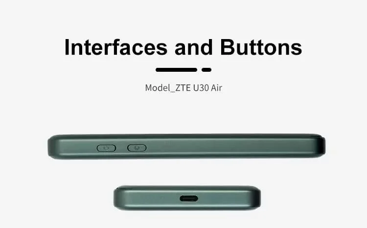 مودم روتر وای فای جیبی 5G ZTE U30 Air نسخه گلوبال - سبز
