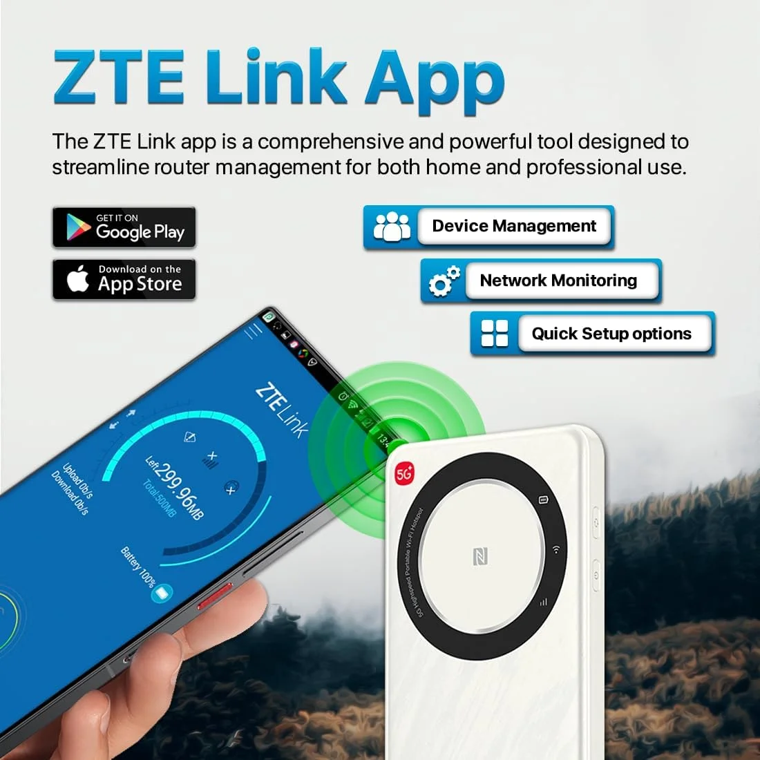 روتر وای فای جیبی 5G ZTE U30AIR - اتصال پرسرعت 5G، وای فای دو بانده، استریمینگ و گیمینگ روان، راه اندازی آسان، قابل حمل، پشتیبانی از چندین دستگاه روتر وای فای جیبی 5G ZTE U30AIR - اتصال پرسرعت 5G، وای فای دو بانده، استریمینگ و گیمینگ روان، راه اندازی آسان، قابل حمل، پشتیبانی از چندین دستگاه