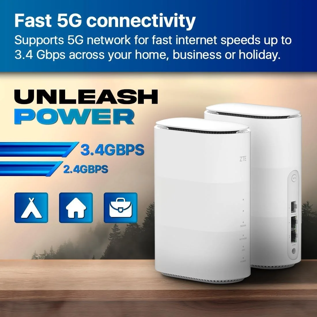 مودم روتر بی سیم 5G AX3000 WiFi6 زد تی ای G5B - آنلاک شده، طراحی ممتاز با مصرف انرژی پایین، بدون نیاز به پیکربندی، کنترل والدین، مدیریت آسان مودم روتر بی سیم 5G AX3000 WiFi6 زد تی ای G5B - آنلاک شده، طراحی ممتاز با مصرف انرژی پایین، بدون نیاز به پیکربندی، کنترل والدین، مدیریت آسان