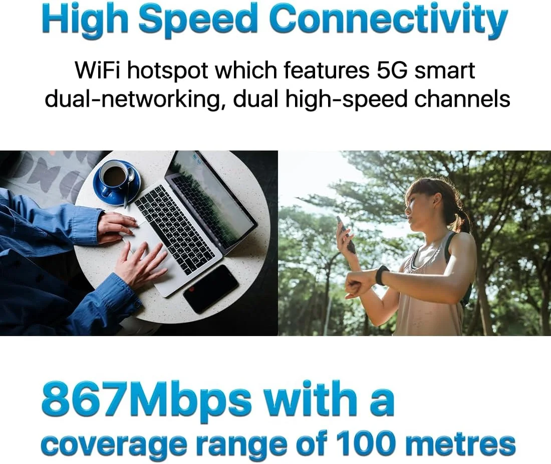 روتر وای فای جیبی 5G ZTE U30AIR - اتصال پرسرعت 5G، وای فای دو بانده، استریمینگ و گیمینگ روان، راه اندازی آسان، قابل حمل، پشتیبانی از چندین دستگاه روتر وای فای جیبی 5G ZTE U30AIR - اتصال پرسرعت 5G، وای فای دو بانده، استریمینگ و گیمینگ روان، راه اندازی آسان، قابل حمل، پشتیبانی از چندین دستگاه