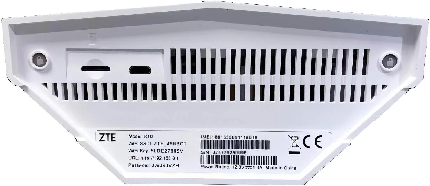 مودم روتر وای فای 4G LTE Cat4 زد تی ای مدل K10 با باتری 2000mAh، هات اسپات سیم کارت بی سیم با پورت LAN RJ11 و پشتیبانی از صدا