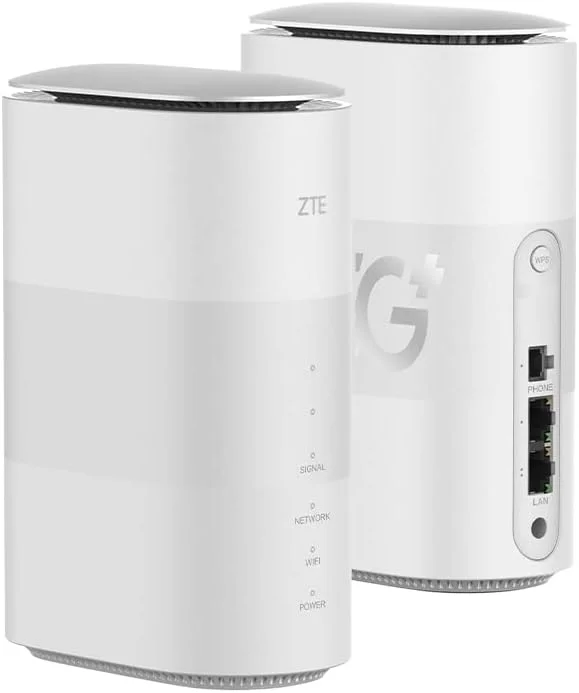 مودم روتر خانگی 5G ZTE MC888، آنلاک شده، وای فای 6 پرسرعت، تا 3.8 گیگابیت بر ثانیه، طراحی ممتاز با مصرف برق پایین، دوشاخه UK + گارانتی UK (سفید)