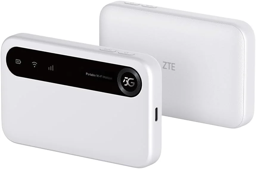 اکسس پوینت وای فای قابل حمل ZTE U50 5G با اسلات سیم کارت، اسلات سیم کارت آنلاک شده، مقرون به صرفه برای 32 دستگاه خانگی/تجاری، 5G و 4G+، AX1800 WiFi 6، تا 32 دستگاه