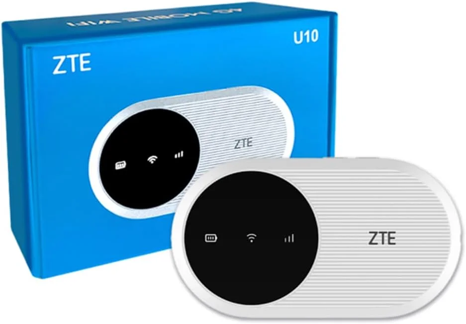 مودم همراه ZTE U10، وای فای 6/4G LTE، نقطه اتصال قابل حمل آنلاک با قیمت پایین، اتصال به 32 دستگاه، باتری 2000 میلی آمپر ساعت، آنتن داخلی برای سرعت های بهبود یافته مودم همراه ZTE U10، وای فای 6/4G LTE، نقطه اتصال قابل حمل آنلاک با قیمت پایین، اتصال به 32 دستگاه، باتری 2000 میلی آمپر ساعت، آنتن داخلی برای سرعت های بهبود یافته