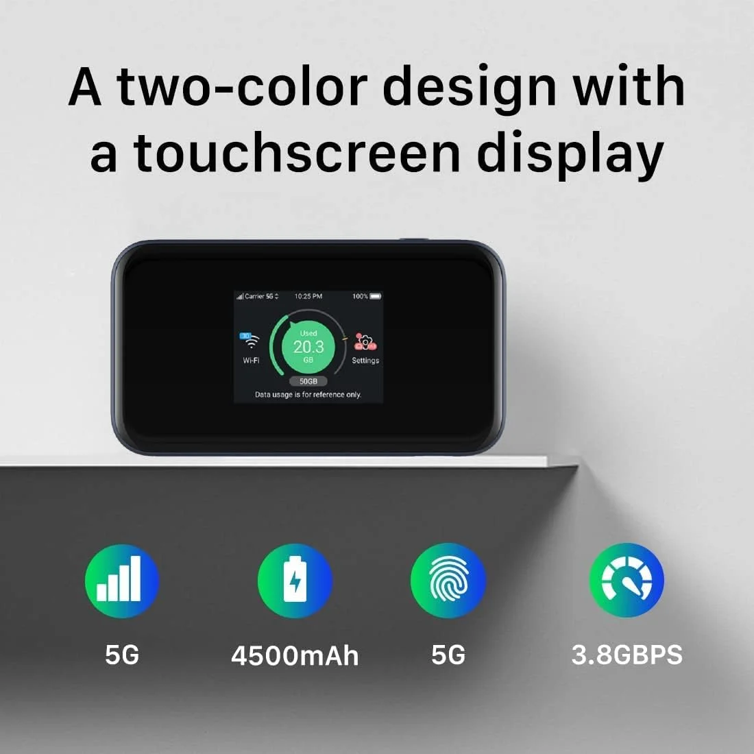 مودم همراه 5G آنلاک شده ZTE MU5001، وای فای مسافرتی کم هزینه، اتصال به 32 دستگاه، باتری با دوام 8 ساعته با شارژ سریع، صفحه لمسی، نسخه UK - مشکی مودم همراه 5G آنلاک شده ZTE MU5001، وای فای مسافرتی کم هزینه، اتصال به 32 دستگاه، باتری با دوام 8 ساعته با شارژ سریع، صفحه لمسی، نسخه UK - مشکی