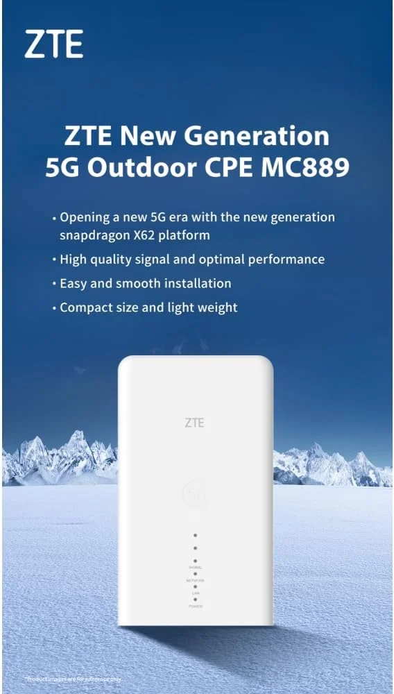 روتر بیرونی 5G وای فای 6 ZTE MC889+T3000 (4 پورت RJ45، LAN 1000 مگابیت بر ثانیه، ضد آب و هوا، امنیت WPA3) روتر بیرونی 5G وای فای 6 ZTE MC889+T3000 (4 پورت RJ45، LAN 1000 مگابیت بر ثانیه، ضد آب و هوا، امنیت WPA3)