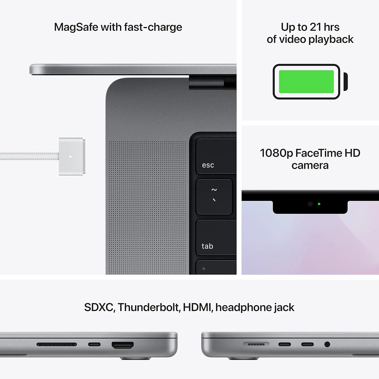 اپل MacBook Pro 2021 (16 اینچی، تراشه Apple M1 Max با پردازنده 10 هسته ای و پردازنده گرافیکی 32 هسته ای، 32 گیگابایت رم، 1 ترابایت SSD) - خاکستری فضایی؛ انگلیسی (بازسازی شده) اپل MacBook Pro 2021 (16 اینچی، تراشه Apple M1 Max با پردازنده 10 هسته ای و پردازنده گرافیکی 32 هسته ای، 32 گیگابایت رم، 1 ترابایت SSD) - خاکستری فضایی؛ انگلیسی (بازسازی شده)