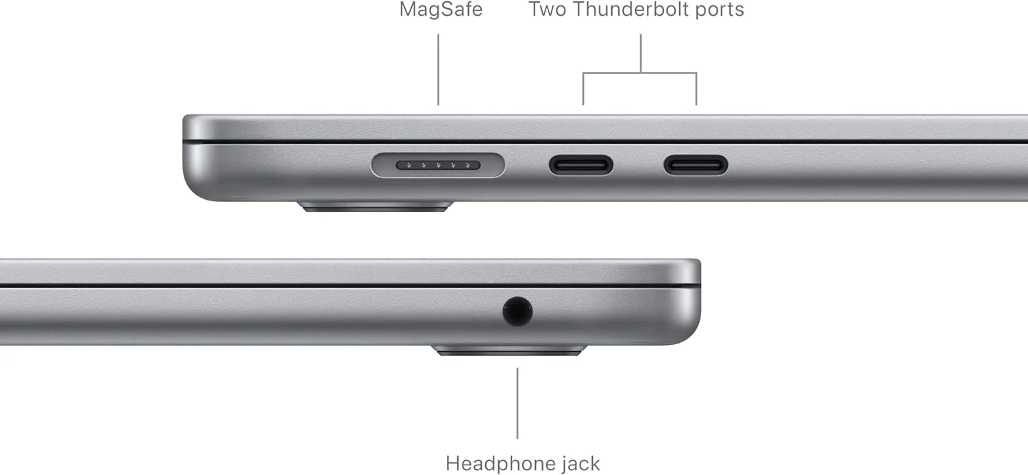 اپل 2024 مک بوک ایر (15 اینچی، تراشه Apple M3 با CPU 8 هسته ای و GPU 10 هسته ای، 16 گیگابایت حافظه یکپارچه، 512 گیگابایت) - خاکستری فضایی اپل 2024 مک بوک ایر (15 اینچی، تراشه Apple M3 با CPU 8 هسته ای و GPU 10 هسته ای، 16 گیگابایت حافظه یکپارچه، 512 گیگابایت) - خاکستری فضایی