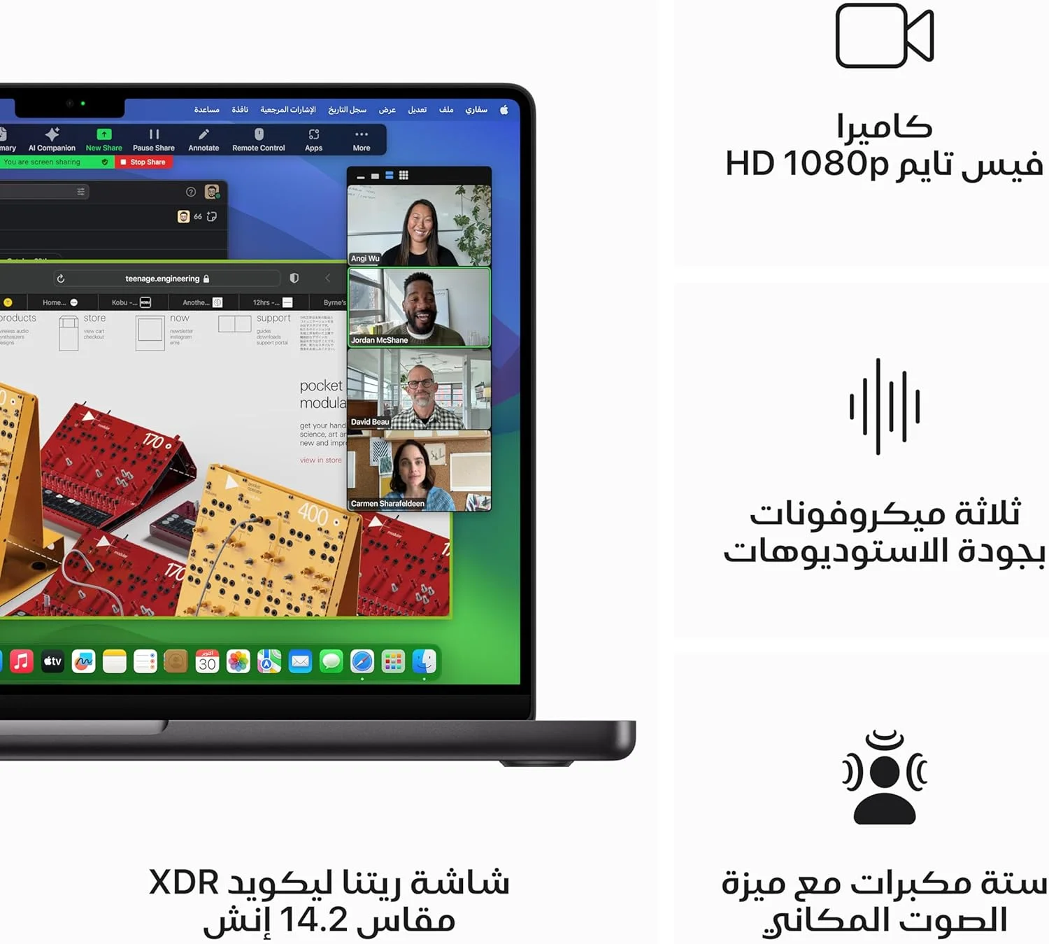 اپل 2023 MacBook Pro (14 اینچی، تراشه Apple M3 Pro با پردازنده 11 هستهای و پردازنده گرافیکی 14 هستهای، 18 گیگابایت حافظه یکپارچه، 512 گیگابایت) - مشکی فضایی؛ انگلیسی (تجدید شده) اپل 2023 MacBook Pro (14 اینچی، تراشه Apple M3 Pro با پردازنده 11 هستهای و پردازنده گرافیکی 14 هستهای، 18 گیگابایت حافظه یکپارچه، 512 گیگابایت) - مشکی فضایی؛ انگلیسی (تجدید شده)