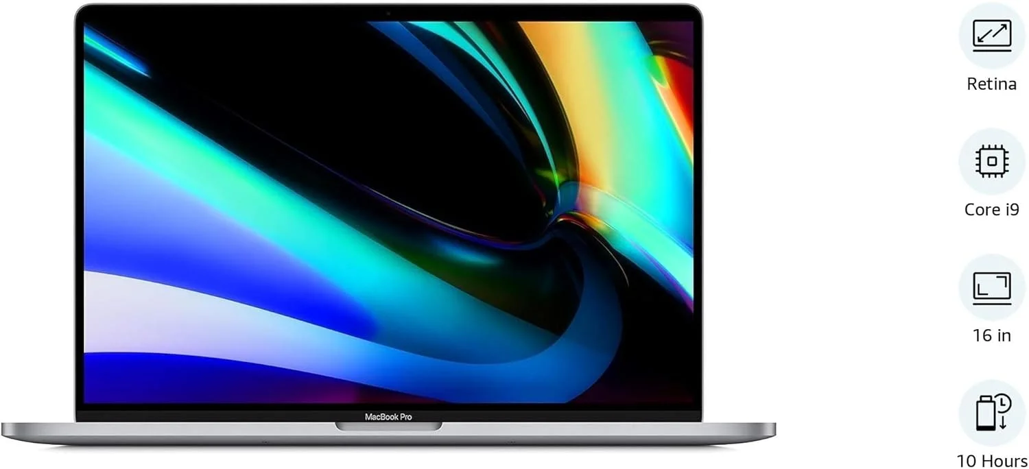 لپ تاپ اپل مک بوک پرو تاچ بار و تاچ آیدی MVVK2 (2019) (بازسازی شده) - پردازنده Intel Core i9، 2.3 گیگاهرتز، 16 اینچ، 1 ترابایت، 16 گیگابایت، AMD Radeon Pro 5500M-4GB، صفحه کلید انگلیسی، خاکستری فضایی لپ تاپ اپل مک بوک پرو تاچ بار و تاچ آیدی MVVK2 (2019) (بازسازی شده) - پردازنده Intel Core i9، 2.3 گیگاهرتز، 16 اینچ، 1 ترابایت، 16 گیگابایت، AMD Radeon Pro 5500M-4GB، صفحه کلید انگلیسی، خاکستری فضایی