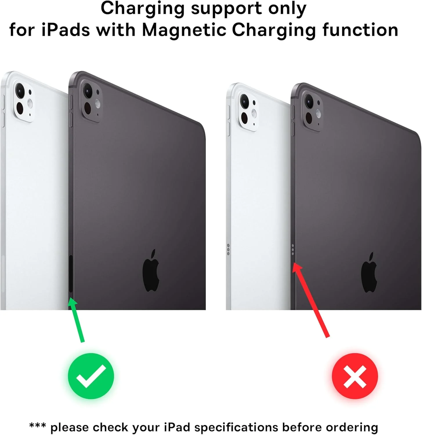 قلم استایلوس Baseus برای Apple iPad، 【حساسیت به شیب】【جذب مغناطیسی قوی】، شارژ دوگانه Type-C و سازگار با iPad Pro/iPad Air/iPad Mini (سفید)