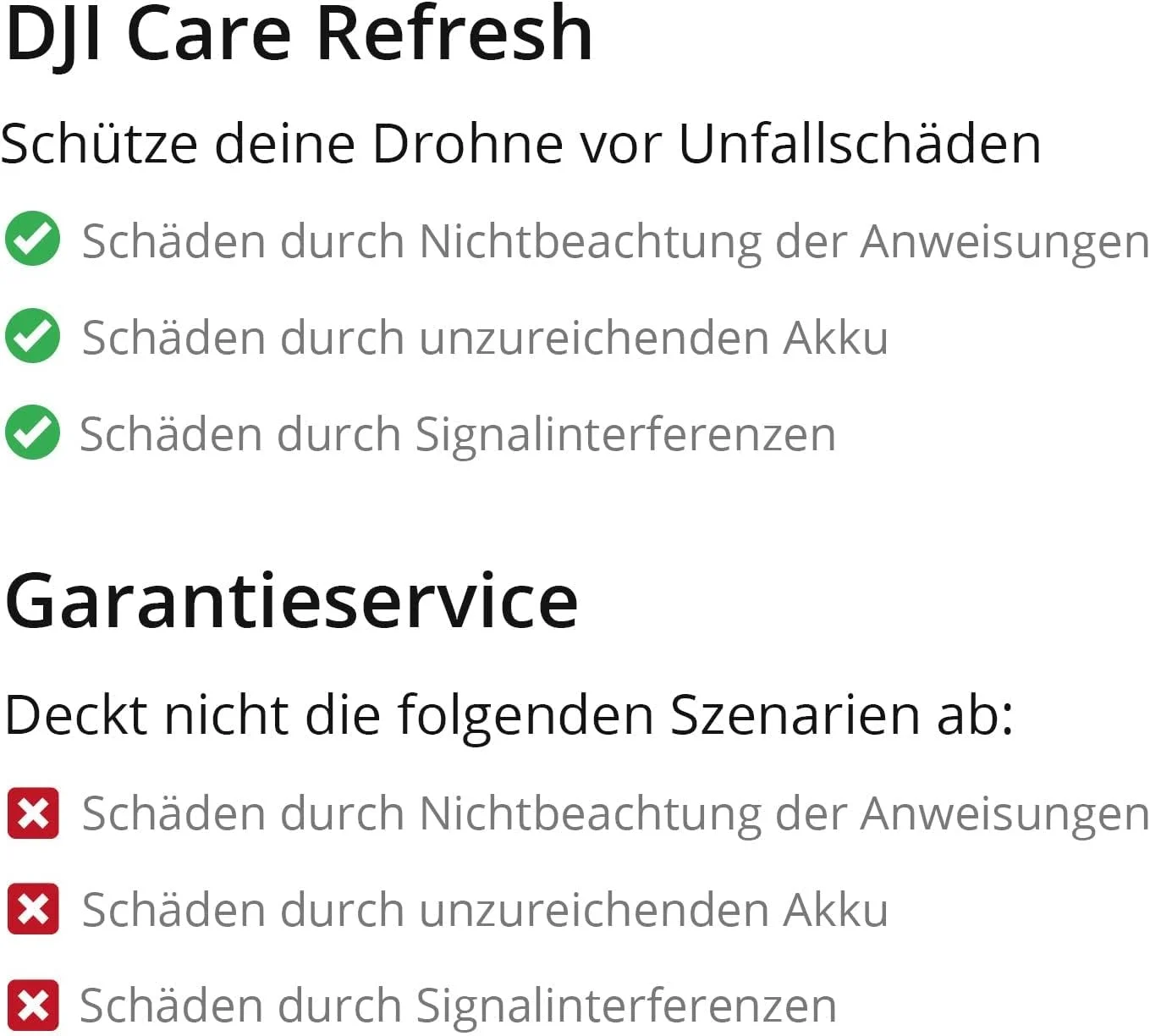 DJI FPV - تمدید پوشش Care Refresh (2 ساله)، گارانتی DJI FPV، تا سه تعویض در 24 ماه، پشتیبانی سریع، پوشش آسیب های ناشی از تصادف و آب، فعال سازی در عرض 48 ساعت