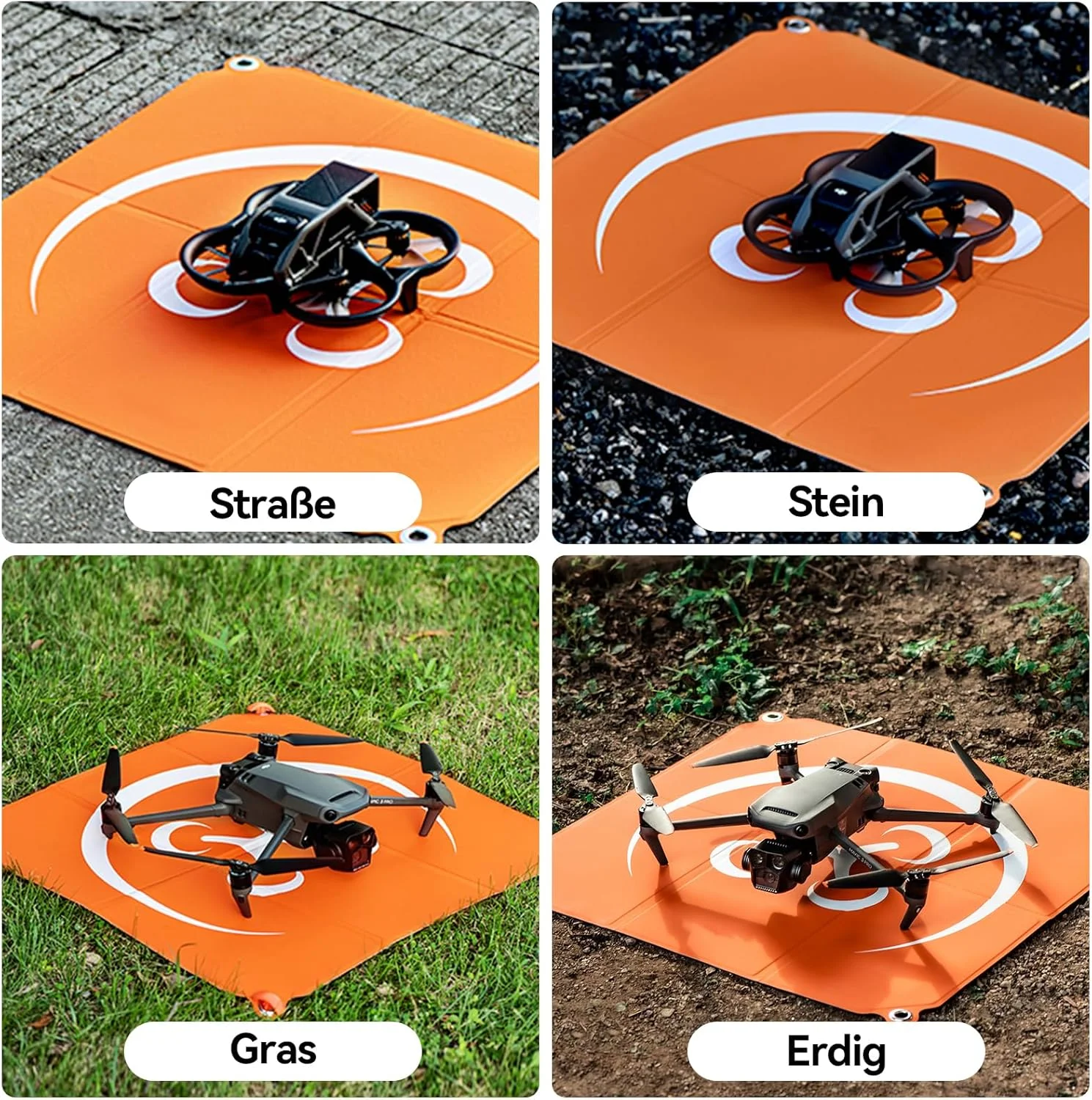 محل فرود پهپاد DJI، 55 سانتی متر/22 اینچ، تاشو، ضد آب، دو طرفه، جهانی