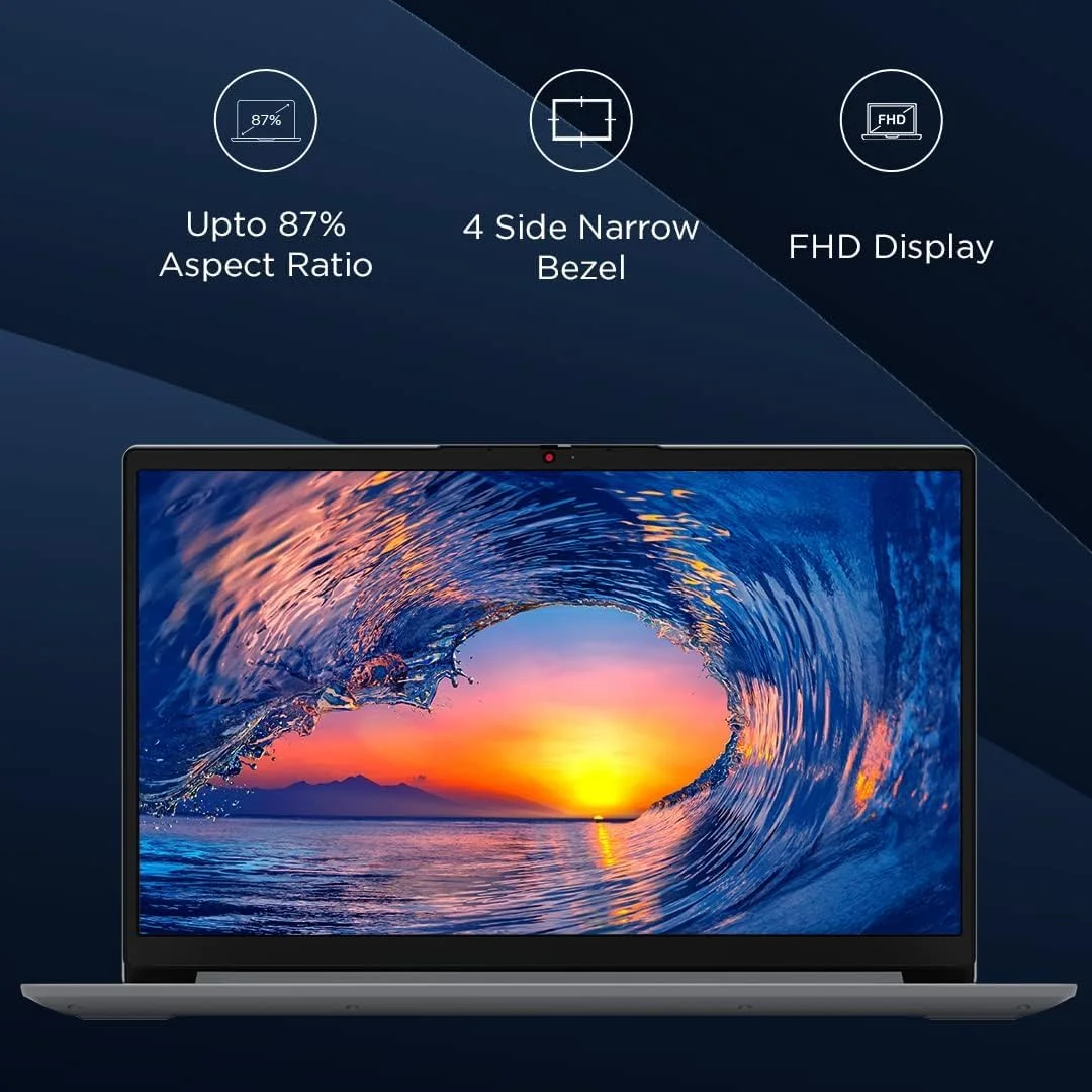 لپ تاپ لنوو IdeaPad 1 15AMN7، صفحه نمایش 15.6 اینچی FHD، پردازنده AMD Ryzen 5 7520U، رم 8 گیگابایتی، SSD 512 گیگابایتی، گرافیک AMD Radeon 610M، صفحه کلید انگلیسی، ویندوز 11، خاکستری ابری