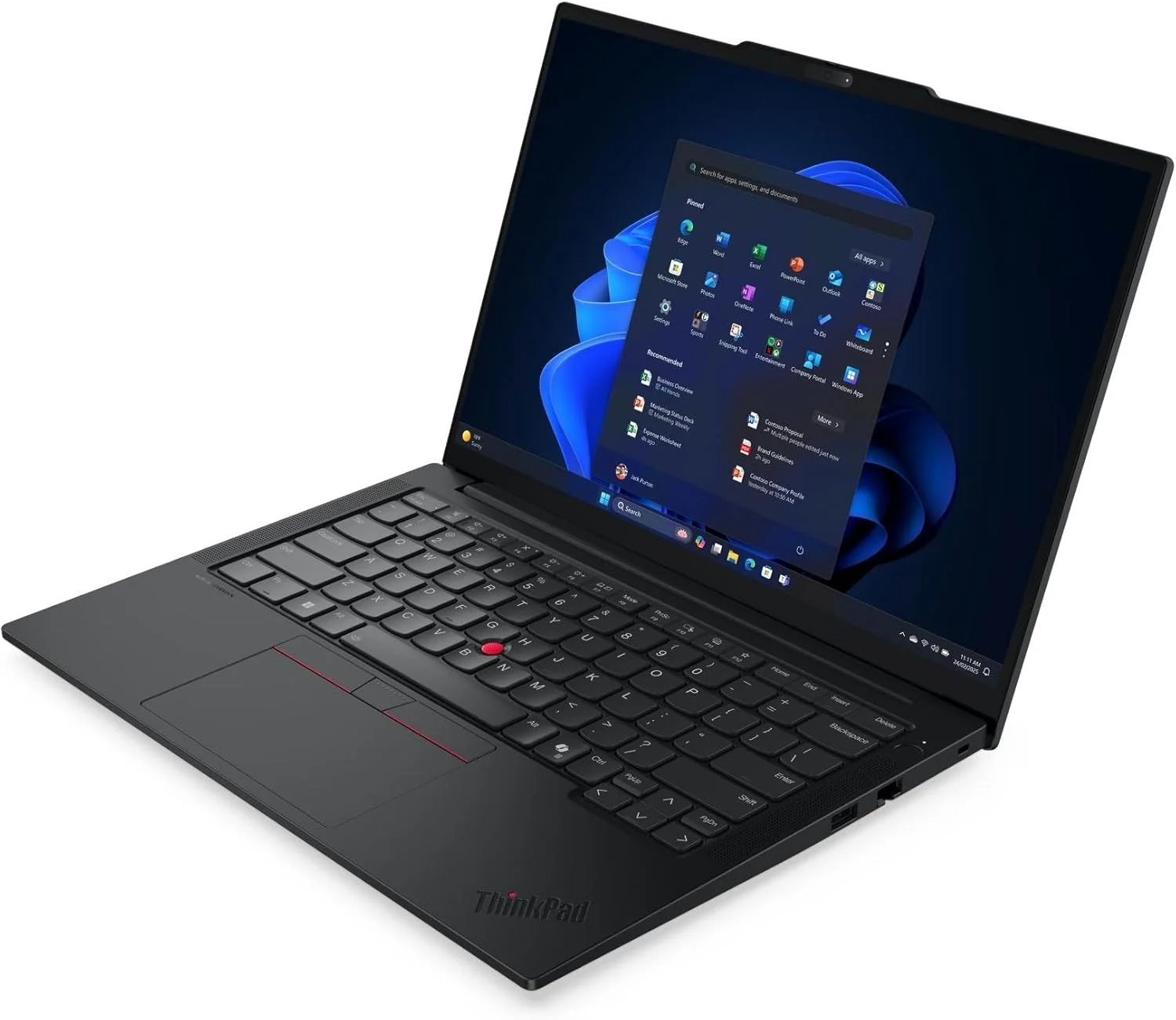 لپ تاپ تجاری Lenovo ThinkPad E14 Gen 7، صفحه نمایش 14 اینچی WUXGA، پردازنده Intel Core Ultra 7 255H، رم 16 گیگابایتی DDR5، حافظه SSD 512 گیگابایتی، پردازنده گرافیکی Intel Arc 140T، صفحه کلید انگلیسی با نور پس زمینه، حسگر اثر انگشت، مشکی