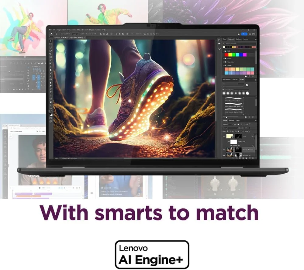 لپ تاپ 2 در 1 هوش مصنوعی Lenovo 2024 Yoga 7i، صفحه نمایش لمسی 16 اینچی WUXGA، پردازنده 12 هسته ای Intel Ultra 7 155U (بهتر از i7-1355U)، رم 16 گیگابایتی LPDDR5X، حافظه SSD 1 ترابایتی، نور پس زمینه، حسگر اثر انگشت، وب کم FHD IR، دستیار هوش مصنوعی، ویندوز 11 هوم، همراه با SSD قابل حمل و قلم