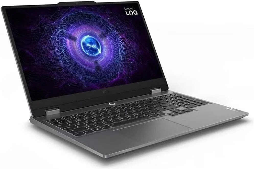 لپ تاپ گیمینگ لنوو LOQ 15IRX9، صفحه نمایش 15.6 اینچی FHD 144Hz IPS، پردازنده Intel Core i7-13650HX، رم 16 گیگابایتی، SSD 512 گیگابایتی، کارت گرافیک NVIDIA GeForce RTX 4050 6GB GDDR6، کیبورد انگلیسی با نور پس زمینه، ویندوز 11، خاکستری لونا
