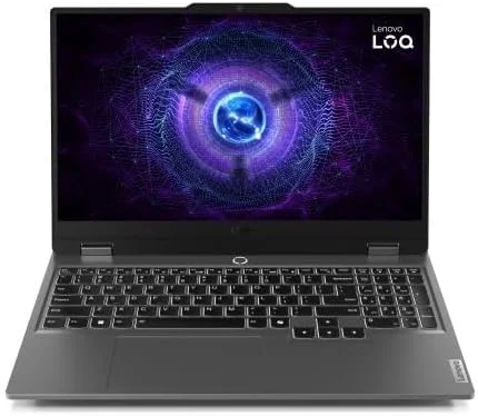 لپ تاپ گیمینگ 15.6 اینچی Lenovo LOQ با رزولوشن 1920x1080 FHD 144Hz، پردازنده Intel Core i5-12450HX، رم 12 گیگابایتی DDR5، حافظه SSD 512 گیگابایتی، کارت گرافیک NVIDIA GeForce 2050 4GB DDR6، رنگ خاکستری Luna