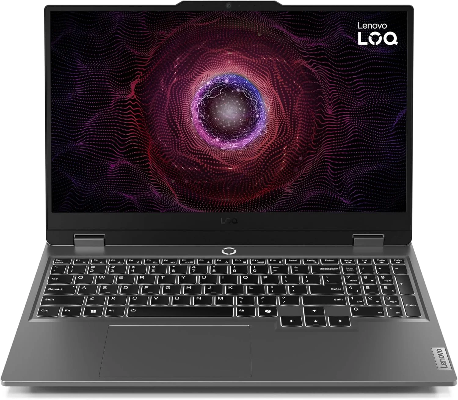 لپ تاپ گیمینگ 15.6 اینچی Lenovo LOQ 15 با رزولوشن 1920x1080 FHD و نرخ تازه سازی 144 هرتز، پردازنده AMD Ryzen 7-8845HS، رم 16 گیگابایتی DDR5، حافظه SSD یک ترابایتی و کارت گرافیک NVIDIA GeForce RTX 4060 8GB، رنگ خاکستری Luna