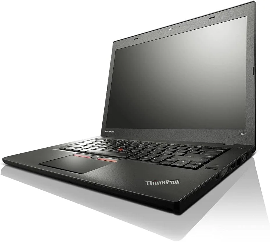 لپ تاپ تجاری لنوو ThinkPad T450 (بازسازی شده)، پردازنده Intel Core i5 نسل پنجم، 8 گیگابایت رم DDR3L، 256 گیگابایت حافظه SSD، صفحه نمایش 14.1 اینچی لپ تاپ تجاری لنوو ThinkPad T450 (بازسازی شده)، پردازنده Intel Core i5 نسل پنجم، 8 گیگابایت رم DDR3L، 256 گیگابایت حافظه SSD، صفحه نمایش 14.1 اینچی