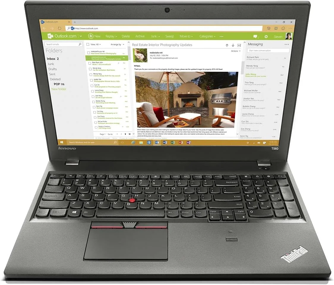 لپ تاپ تجاری لنوو ThinkPad T560 (بازسازی شده) | پردازنده intel Core i5-6300U | رم 8 گیگابایت | درایو حالت جامد (SSD) 256 گیگابایت | صفحه نمایش 15.6 اینچی غیر لمسی | ویندوز 10 پرو لپ تاپ تجاری لنوو ThinkPad T560 (بازسازی شده) | پردازنده intel Core i5-6300U | رم 8 گیگابایت | درایو حالت جامد (SSD) 256 گیگابایت | صفحه نمایش 15.6 اینچی غیر لمسی | ویندوز 10 پرو