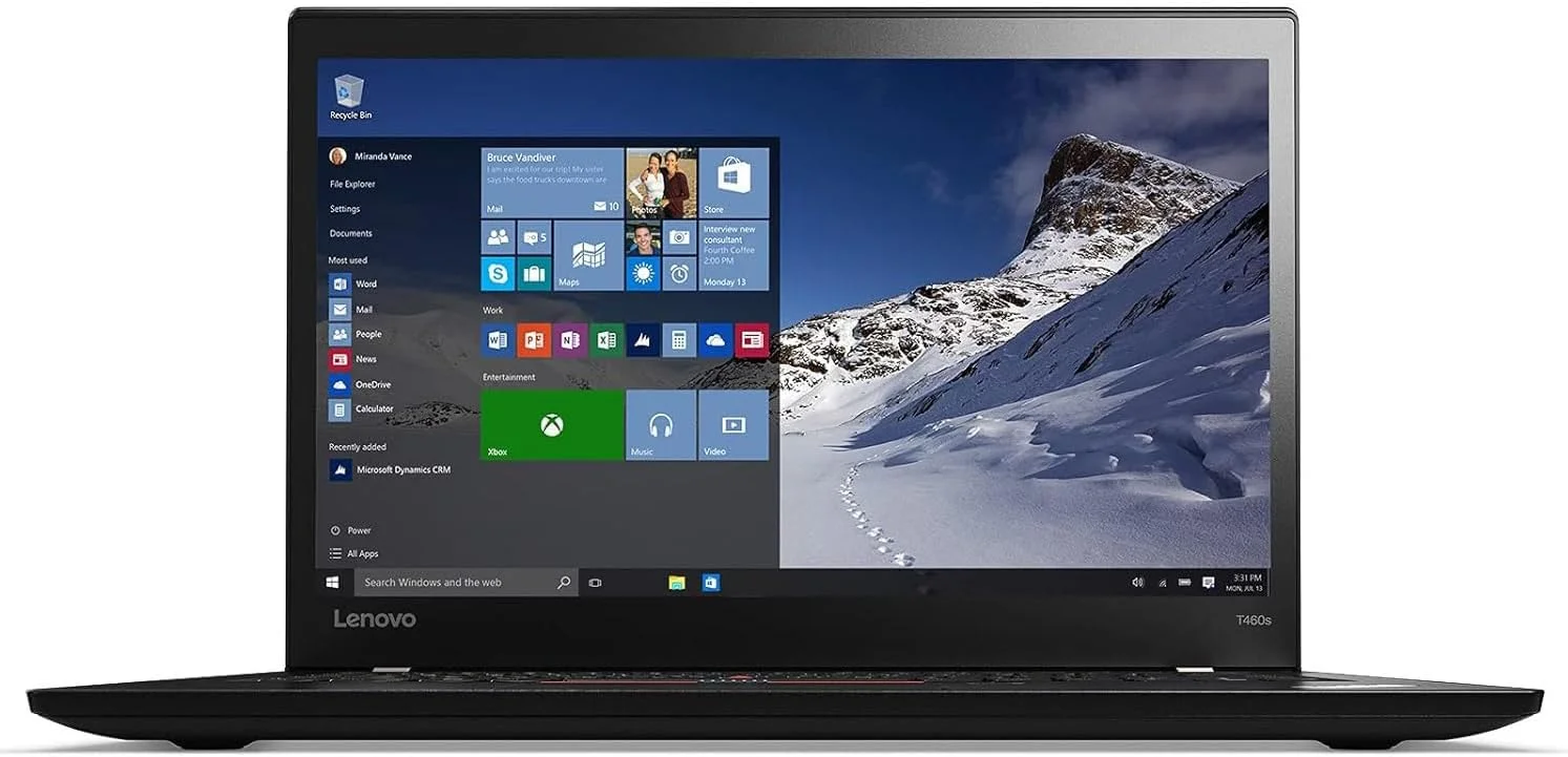 لپ تاپ تجاری لنوو Thinkpad T460 (بازسازی شده) | پردازنده Intel Core i5 نسل ششم | 8 گیگابایت رم | 256 گیگابایت SSD | صفحه نمایش 14.1 اینچی غیر لمسی | ویندوز 10 پرو