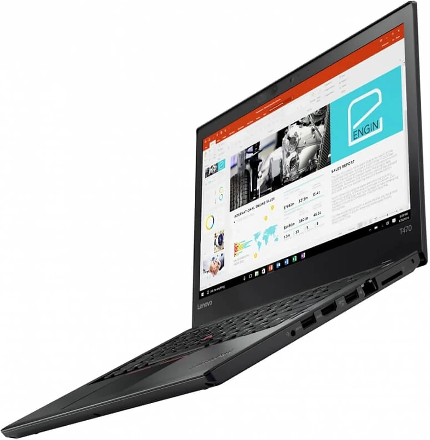 لپ تاپ تجاری 14 اینچی لنوو Thinkpad T470 (بازسازی شده)، پردازنده Intel Core i5-6300U، رم 16 گیگابایتی DDR4، حافظه SSD 1 ترابایتی، کیبورد با نور پس زمینه، HDMI، Type-C، ویندوز 10 پرو 64 بیتی، دوربین