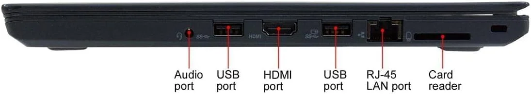 لپ تاپ تجاری لنوو ThinkPad T480 (بازسازی شده) | پردازنده Intel Core i5 نسل هشتم | 16 گیگابایت رم | 256 گیگابایت SSD | ویندوز 10 پرو | صفحه نمایش 14.1 اینچی غیر لمسی | مشکی