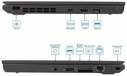 لپ تاپ تجاری لنوو ThinkPad X270 (بازسازی شده) | پردازنده Intel Core i5 نسل ششم | 8 گیگابایت رم DDR4 | 256 گیگابایت SSD | صفحه نمایش 12.5 اینچی غیر لمسی | ویندوز 10 پرو