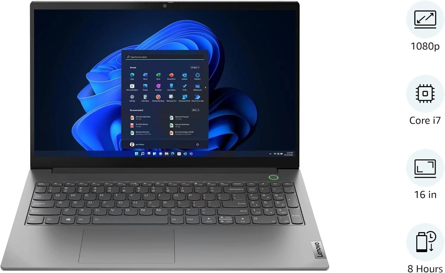 جدیدترین لپ تاپ Lenovo ThinkBook 16، صفحه نمایش 16.0 اینچی FHD (1920 x 1080) IPS، ضد انعکاس، پردازنده نسل سیزدهم Intel i7-13700H، حافظه SSD 1 ترابایتی، رم 16 گیگابایتی DDR4، تاندربولت 4، ویندوز 11 پرو - خاکستری معدنی (ارتقا یافته)