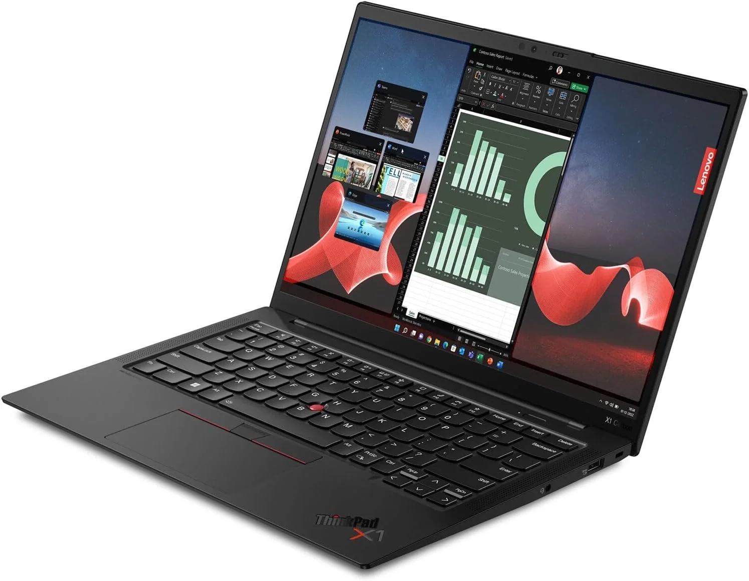 لپ تاپ لنوو ThinkPad X1 Carbon Gen 11 14 اینچی (حافظه SSD 512 گیگابایتی، پردازنده Intel Core i7-1365U 3.9GHz، رم 32 گیگابایتی) - مشکی (21HM002FUS)