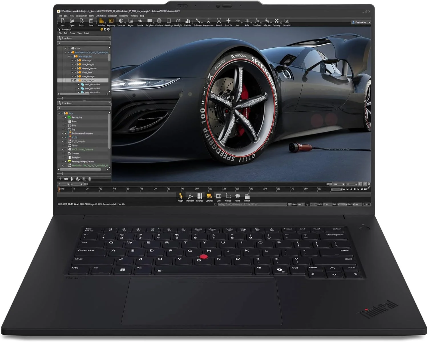 لپ تاپ هوش مصنوعی Lenovo ThinkPad P1 Gen 7، پردازنده Intel Ultra 9 185H vPro، کارت گرافیک NVIDIA RTX 3000 Ada، رم 64 گیگابایتی، حافظه SSD 4 ترابایتی، صفحه نمایش 16 اینچی 4K OLED (3840 x 2400) IPS، ضد تابش نور، لمسی، دوربین 5 مگاپیکسلی RGB+IR، Wi-Fi 7، ویندوز 11 پرو