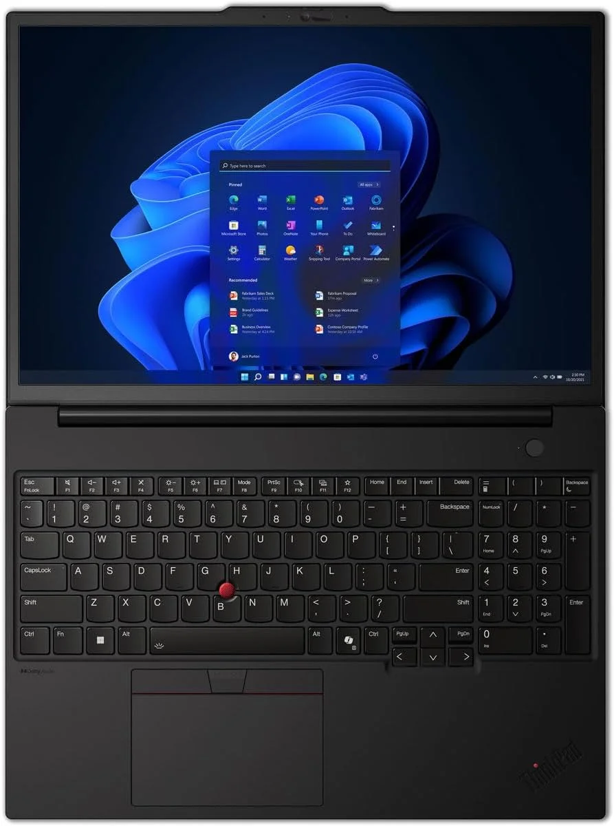 لپ تاپ لنوو Thinkpad P16S G3 Intel Core Ultra 7 165H 16" با صفحه نمایش 1920x1200 غیر لمسی، ویندوز 11 پرو 64 بیتی، 32 گیگابایت رم، 1 ترابایت SSD، کارت گرافیک NVIDIA RTX A500 4GB