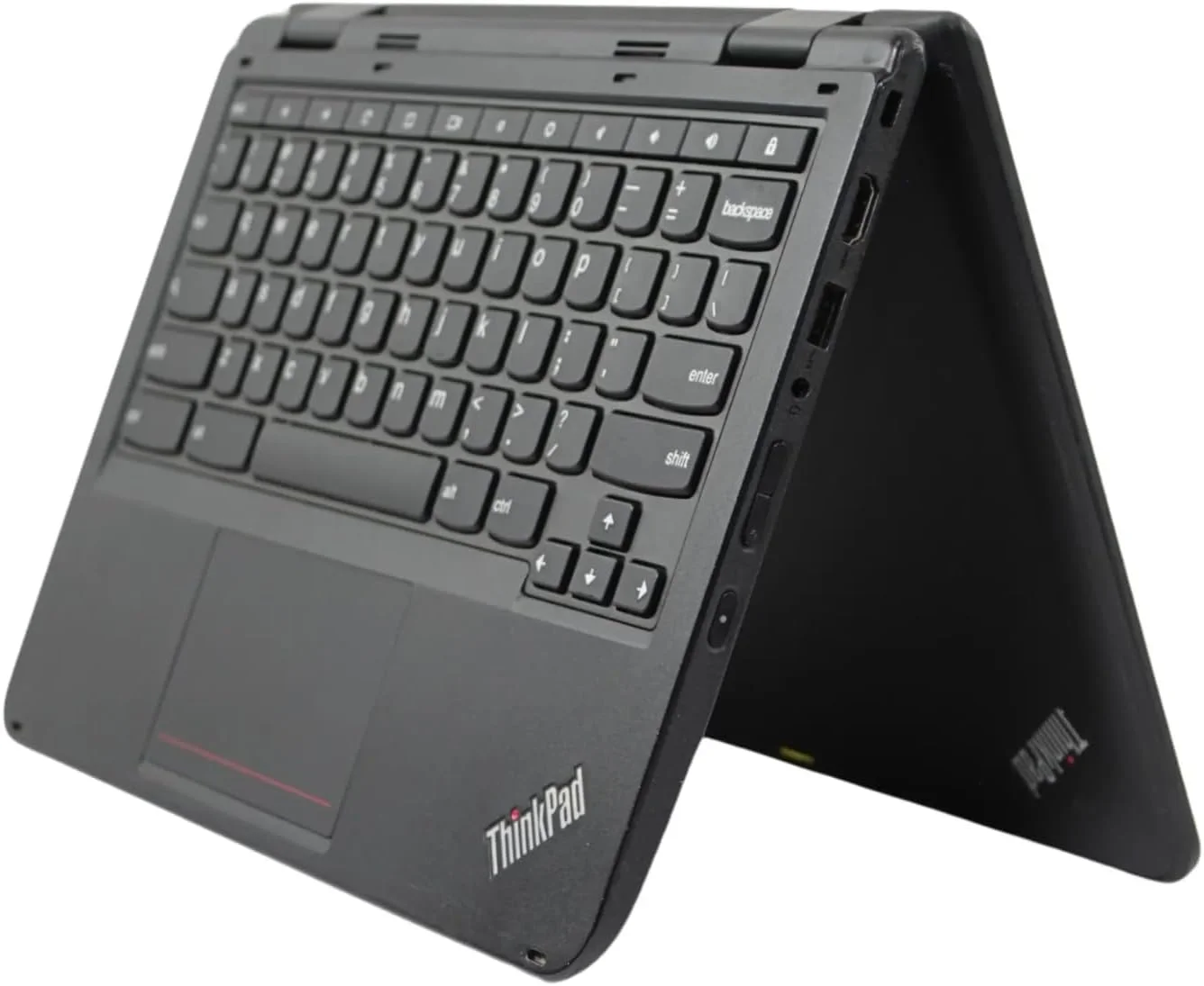 لپ تاپ لنوو Thinkpad Yoga 11e، صفحه لمسی 11.6 اینچی، الترا بوک تبدیل شونده، پردازنده چهار هسته ای اینتل، 128 گیگابایت حافظه SSD، رم 4 گیگابایتی DDR3، وب کم HD، LED، HDMI، بلوتوث، ویندوز 10 (بازسازی شده)