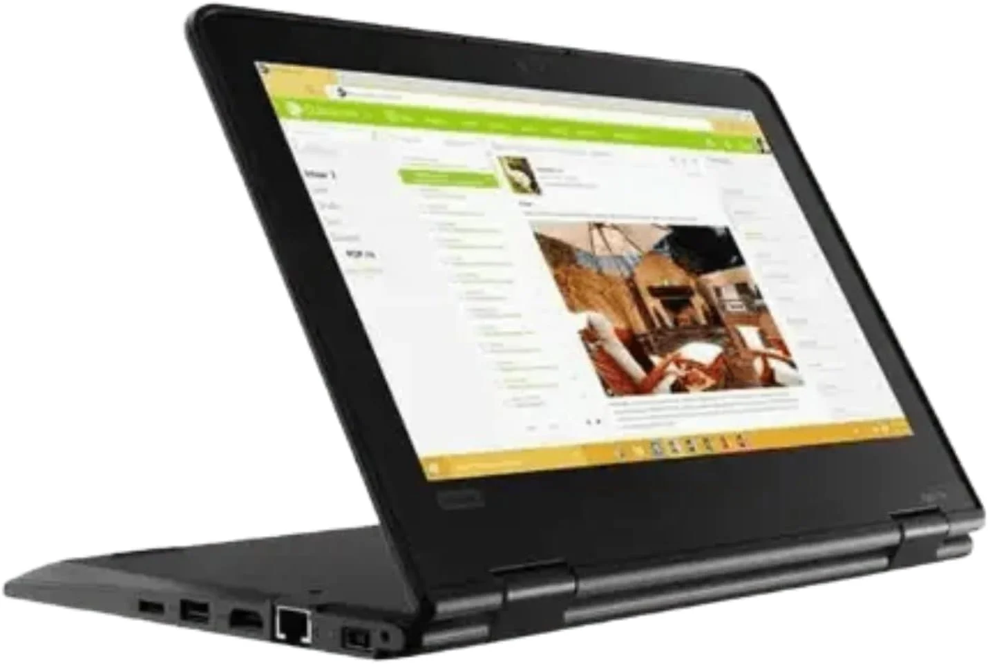 لپ تاپ لنوو Thinkpad Yoga 11e، صفحه لمسی 11.6 اینچی، الترا بوک تبدیل شونده، پردازنده چهار هسته ای اینتل، 128 گیگابایت حافظه SSD، رم 4 گیگابایتی DDR3، وب کم HD، LED، HDMI، بلوتوث، ویندوز 10 (بازسازی شده)