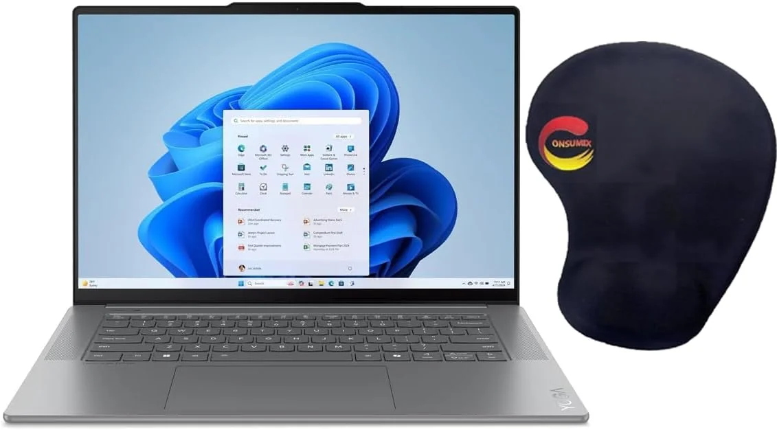 لپ تاپ لنوو یوگا اسلیم 7 با صفحه نمایش لمسی 15.3 اینچی 3K - پردازنده Intel Core Ultra 7، رم 32 گیگابایتی LPDDR5x، حافظه SSD 1 ترابایتی، گرافیک Intel Arc، کامپیوتر هوش مصنوعی Copilot+، ویندوز 11 - خاکستری لونا
