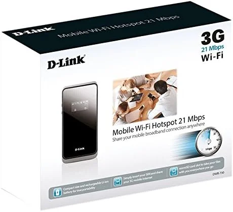 مودم روتر بی سیم N150 دی-لینک مدل DWR-730 با سرعت 21 مگابیت بر ثانیه و باتری