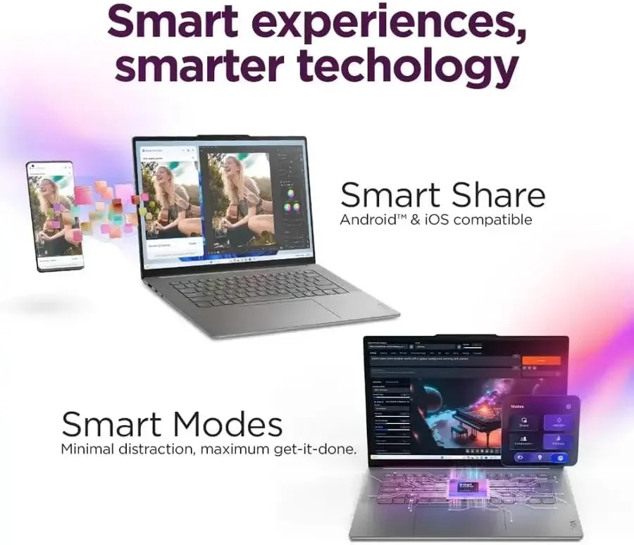 لپ تاپ لنوو یوگا اسلیم 7 با صفحه نمایش لمسی 15.3 اینچی 3K - پردازنده Intel Core Ultra 7، رم 32 گیگابایتی LPDDR5x، حافظه SSD 1 ترابایتی، گرافیک Intel Arc، کامپیوتر هوش مصنوعی Copilot+، ویندوز 11 - خاکستری لونا لپ تاپ لنوو یوگا اسلیم 7 با صفحه نمایش لمسی 15.3 اینچی 3K - پردازنده Intel Core Ultra 7، رم 32 گیگابایتی LPDDR5x، حافظه SSD 1 ترابایتی، گرافیک Intel Arc، کامپیوتر هوش مصنوعی Copilot+، ویندوز 11 - خاکستری لونا