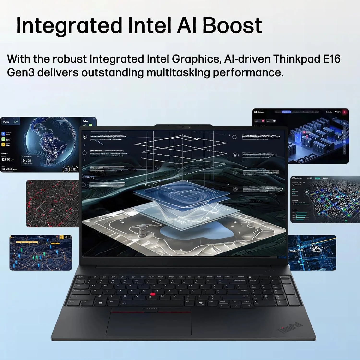 لپ تاپ تجاری هوش مصنوعی Lenovo ThinkPad E16 Gen 2 (صفحه نمایش 16 اینچی FHD+ ضد تابش نور، پردازنده Intel Core Ultra 7 155U (بهتر از i7-1355U)، رم 64 گیگابایتی DDR5، حافظه SSD 2 ترابایتی) اثر انگشت، نور پس زمینه، وب کم، Thunderbolt 4، ویندوز 11 پرو، مشکی