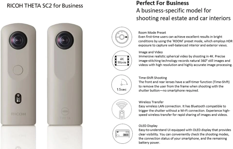 دوربین 360 درجه RICOH Theta SC2 نسخه تجاری