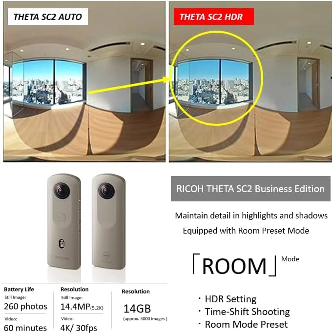 دوربین 360 درجه RICOH Theta SC2 نسخه تجاری
