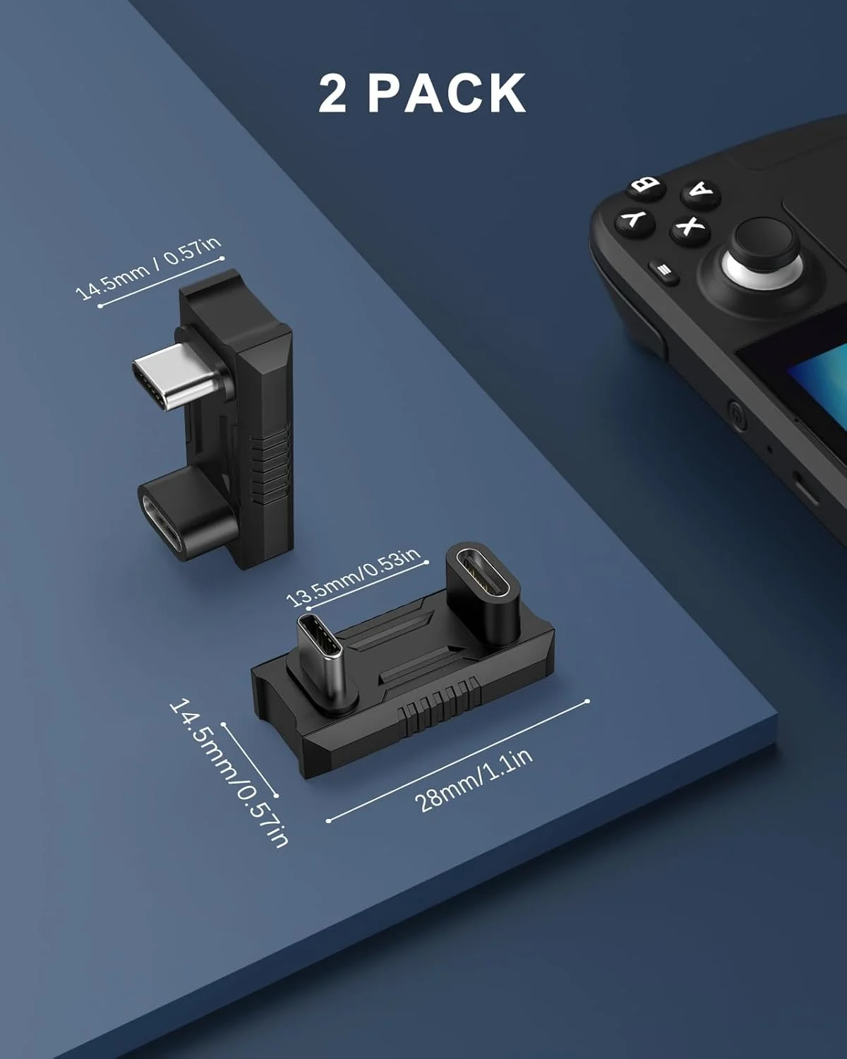 آداپتور USB-C 180 درجه، کانکتور نر به ماده USB-C U شکل، 240 وات PD، 20 گیگابیت بر ثانیه، ویدئو 8K، برای ROG Ally، Steam Deck، Legion Go، لپ تاپ، تبلت، تلفن - بسته 2 عددی آداپتور USB-C 180 درجه، کانکتور نر به ماده USB-C U شکل، 240 وات PD، 20 گیگابیت بر ثانیه، ویدئو 8K، برای ROG Ally، Steam Deck، Legion Go، لپ تاپ، تبلت، تلفن - بسته 2 عددی