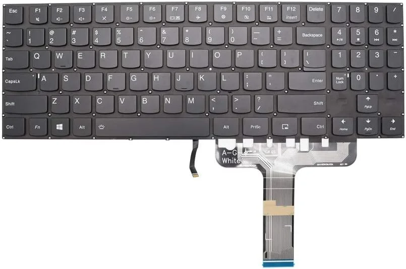 صفحه کلید جایگزین جدید برای لپ تاپ لنوو Legion Y7000P Y530 Y530-15ICH Y540-15IRH Y540-15IRH-PG0، مشکی با نور پس زمینه، طرح US
