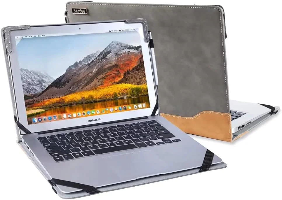 کیف لپ تاپ استند دار سازگار با لنوو Yoga 7i/9i 14، Slim 7 14 ARE05 IIL05، C740، S740، Slim 750i، Slim 760، Slim 9i 14 اینچی، محافظ جلد نوت بوک (نه برای Slim 7i / 7pro 14، خاکستری)