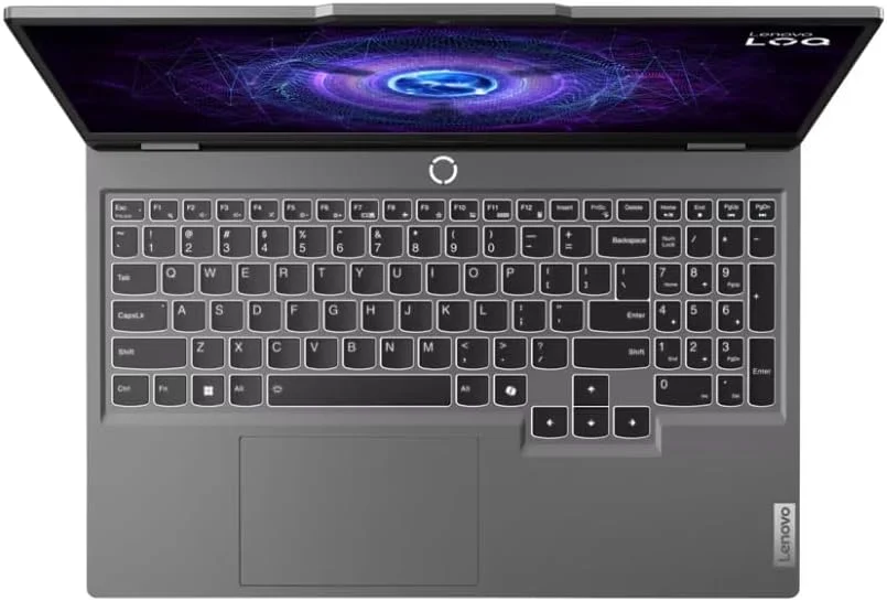 لپ تاپ گیمینگ Lenovo LOQ 15IAX9 با تراشه هوش مصنوعی LA1، صفحه نمایش 15.6 اینچی FHD 144Hz، پردازنده Intel i5-12450HX، رم 12 گیگابایتی، SSD 512 گیگابایتی، RTX 3050، کیبورد انگلیسی با نور پس زمینه، ویندوز 11 پرو، خاکستری لونا
