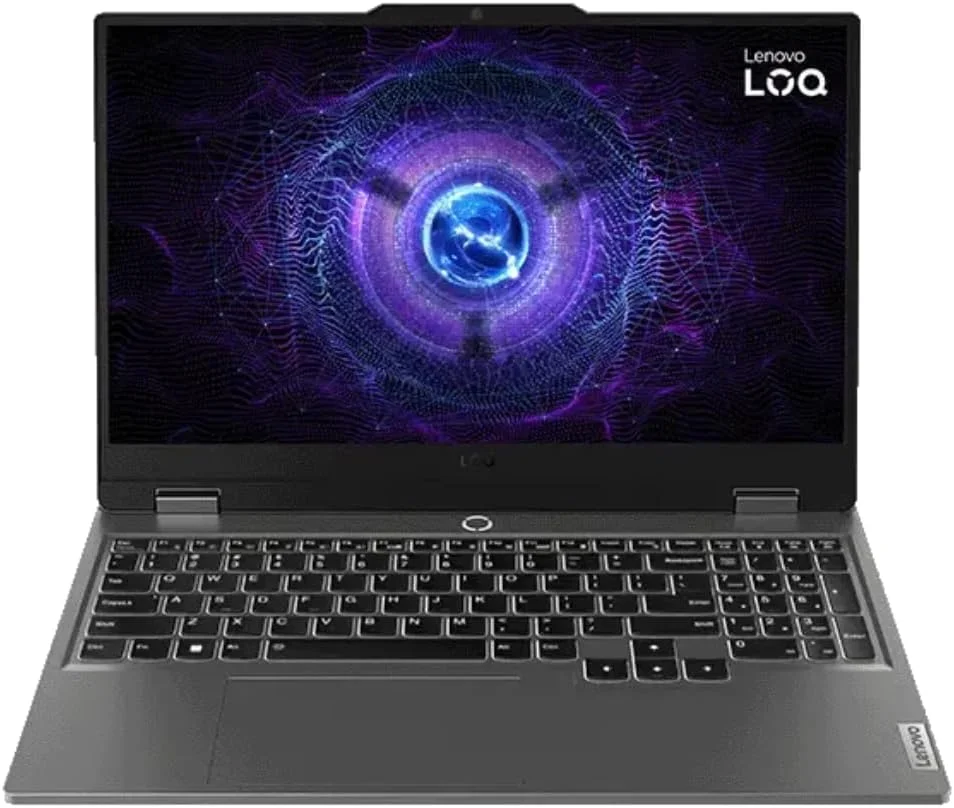 لپ تاپ گیمینگ هوش مصنوعی Lenovo LOQ 15IRX9، صفحه نمایش 15.6 اینچی FHD 144 هرتز، پردازنده Intel Core i7-13650HX، رم 24 گیگابایتی DDR5، حافظه SSD 512 گیگابایتی، کارت گرافیک RTX 4050 6GB GDDR6، ویندوز 11 پرو، صفحه کلید انگلیسی-عربی با نور پس زمینه، خاکستری لونا، 1 سال گارانتی لنوو
