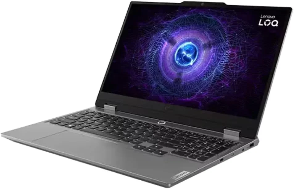 لپ تاپ گیمینگ هوش مصنوعی Lenovo LOQ 15IRX9، صفحه نمایش 15.6 اینچی FHD 144 هرتز، پردازنده Intel Core i7-13650HX، رم 24 گیگابایتی DDR5، حافظه SSD 512 گیگابایتی، کارت گرافیک RTX 4050 6GB GDDR6، ویندوز 11 پرو، صفحه کلید انگلیسی-عربی با نور پس زمینه، خاکستری لونا، 1 سال گارانتی لنوو