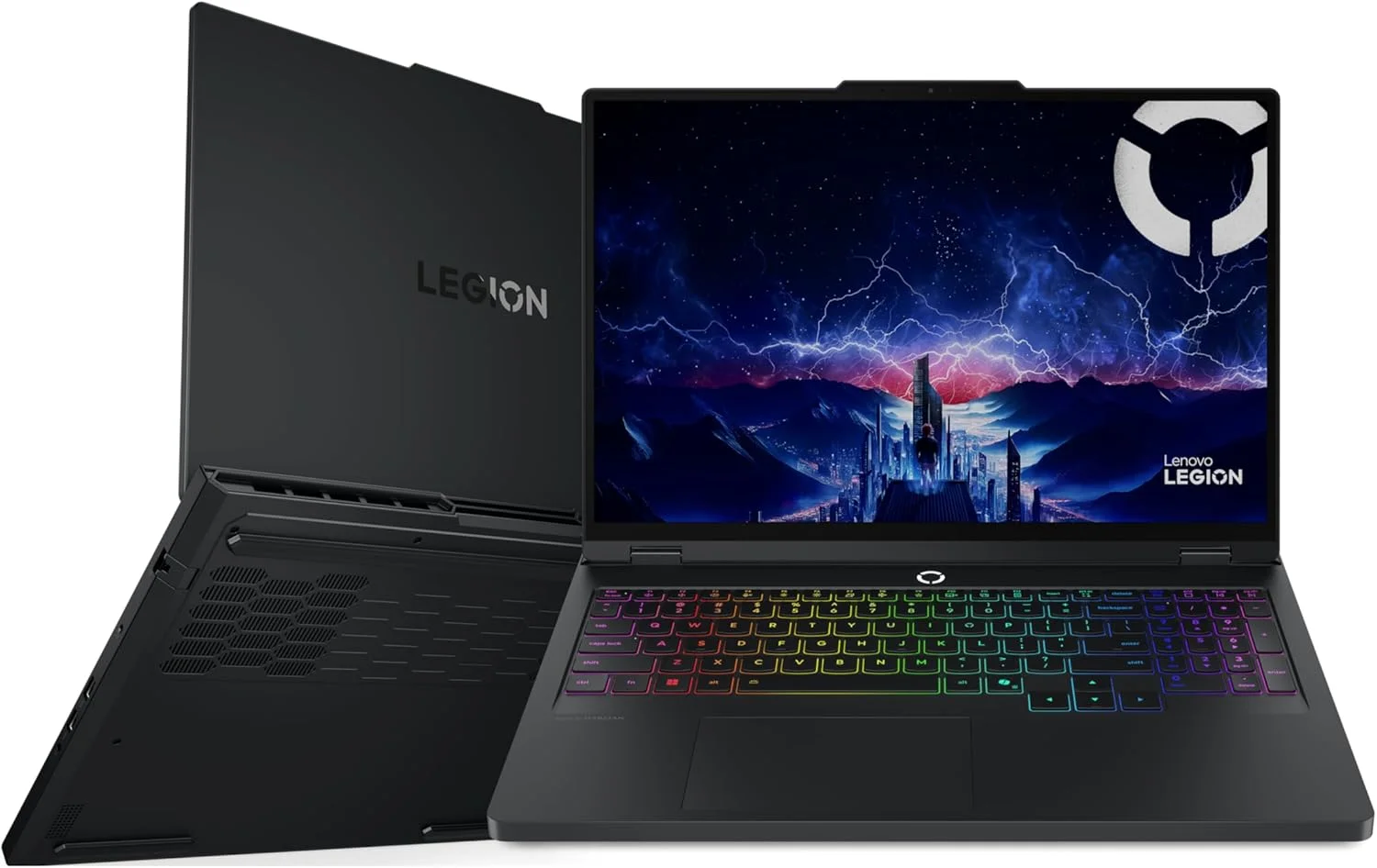 لپ تاپ گیمینگ لنوو Legion Pro 5 16IRX10 AI، صفحه نمایش 16 اینچی WQXGA 240Hz ضد انعکاس نور، پردازنده Intel Core i9-14900HX، رم 24 گیگابایتی، حافظه SSD 1 ترابایتی، کارت گرافیک RTX™ 5060 8GB GDDR7، کیبورد RGB انگلیسی-عربی، ویندوز 11، مشکی اکلیلی [83NN002CAX] 2 سال گارانتی Premium Care